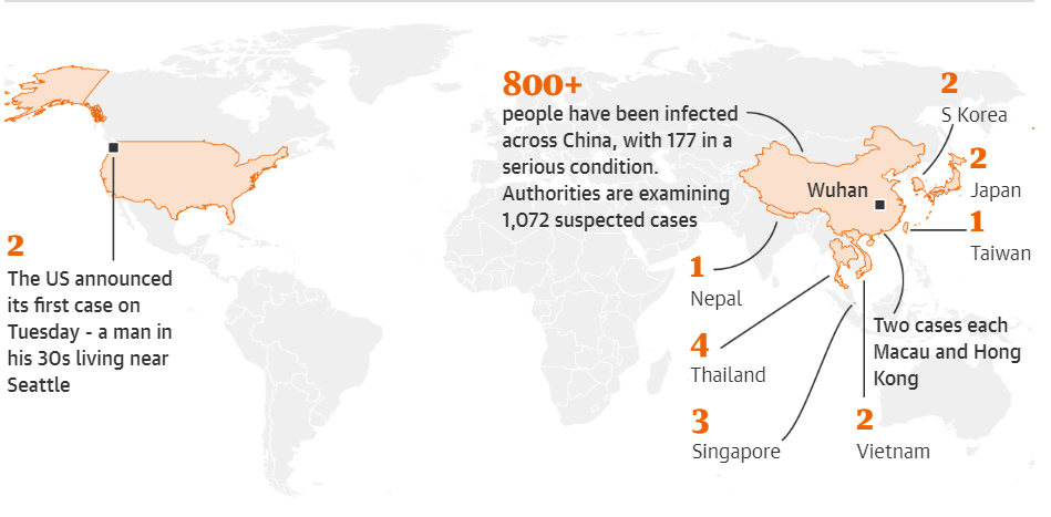 Coronavirus world map spread