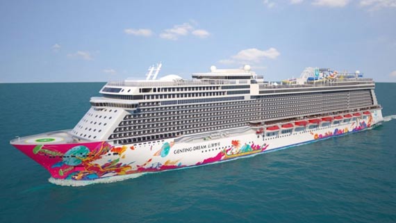 genting dream cruise ship at sea