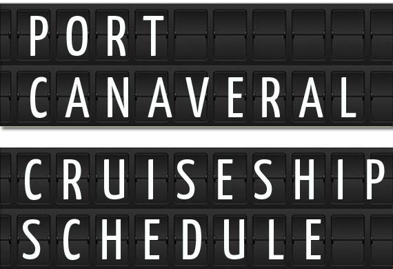 Port Canaveral, Florida cruise port schedule January - April 2018