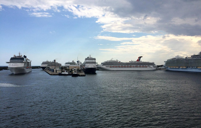 Fort Lauderdale, Port Everglades cruise ships schedule January - June