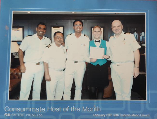 Employee of the Month Award Consummate Host photo with the captain