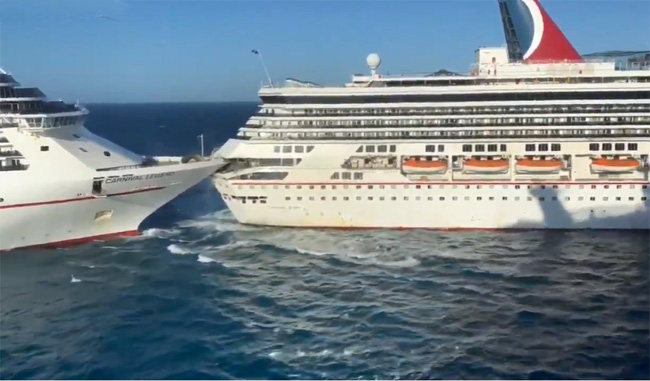 Two Carnival Cruise Ships Collide In Cozumel | Crew Center