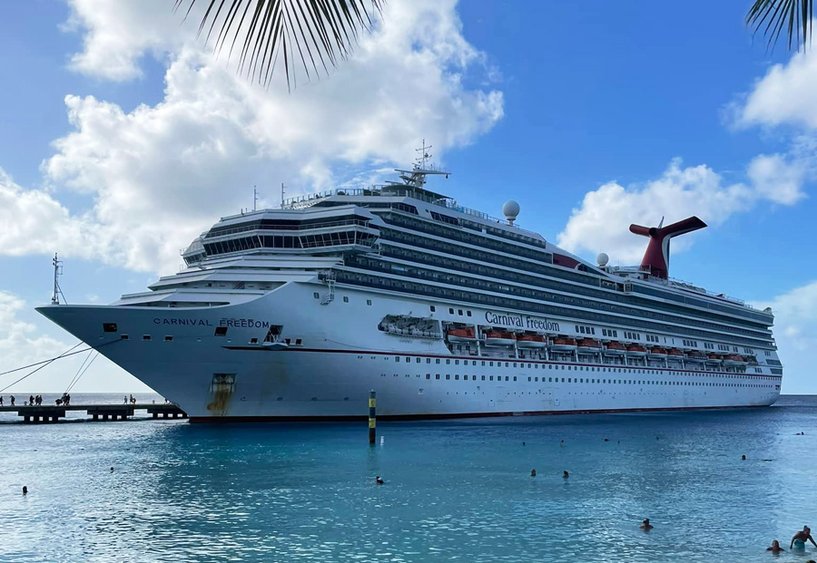First Carnival Cruise Ship Returns to Grand Turk After 21 Months Crew