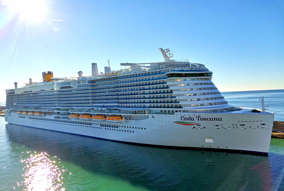 costa toscana cruise ship capacity