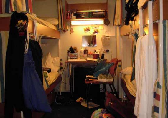 cruise ship crew sleeping quarters