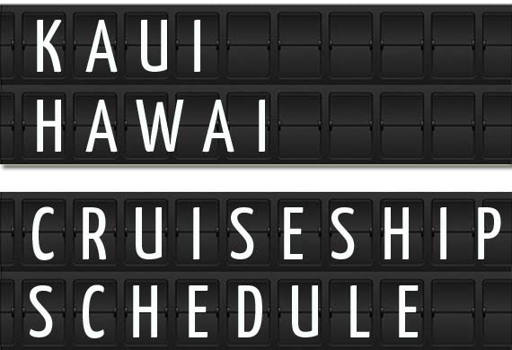 cruise ship port schedule kauai