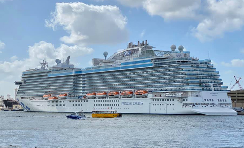 Sky Princess Arrives in Southampton Ahead the UK Summer Seacation