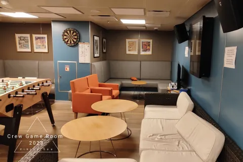 Viking Cruise Ship Game Room Area