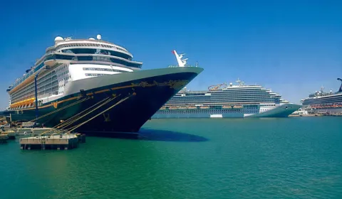 cruise ship docked in san francisco