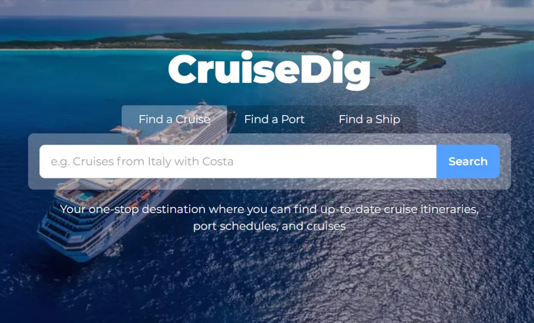 cruise dig website banner