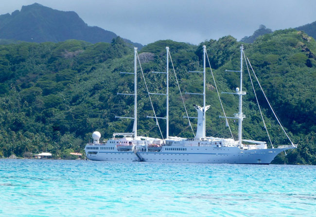 Tahaa French Polynesia Cruise Ship Schedule 2023 2024 Crew Center   Wind Spirit Anchored Off Tahaa French Polynesia 